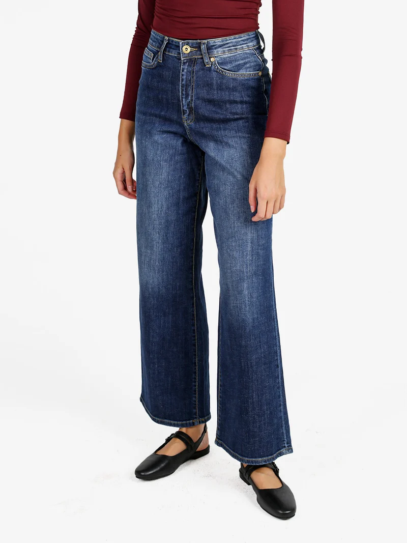 Jeans donna a gamba larga - jeans
