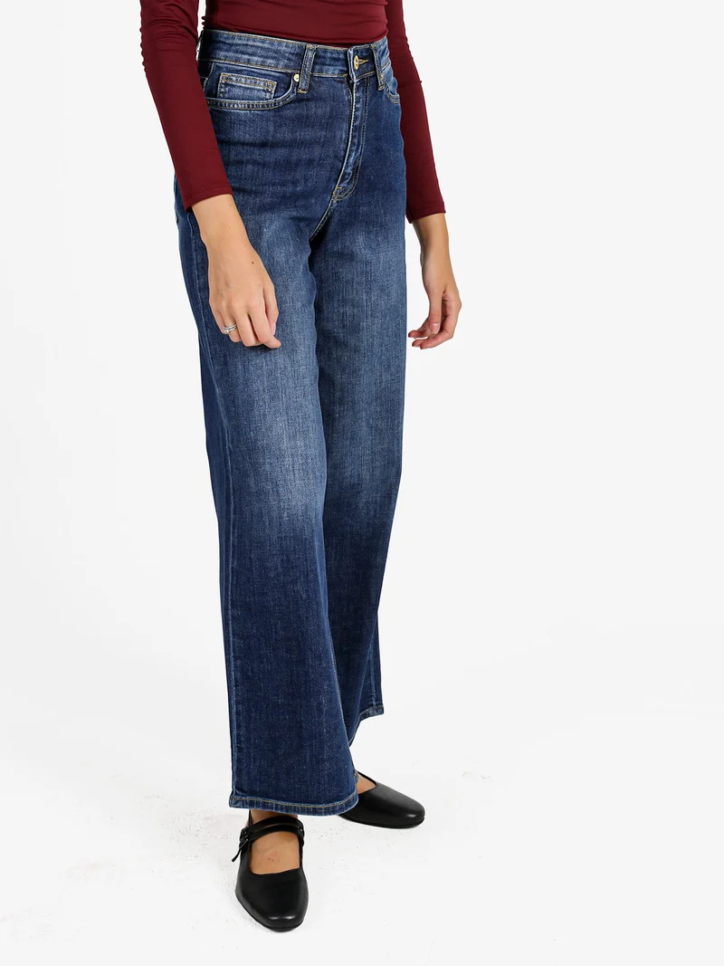 Jeans donna a gamba larga - jeans