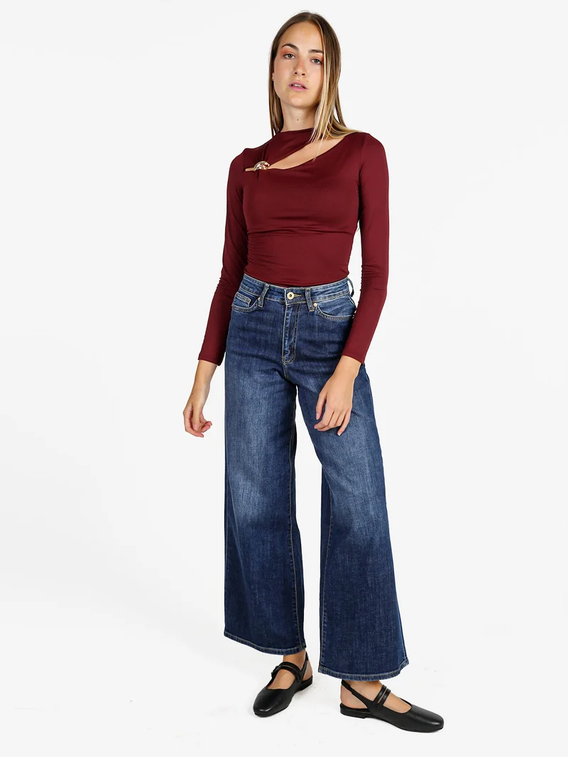 Jeans donna a gamba larga - jeans