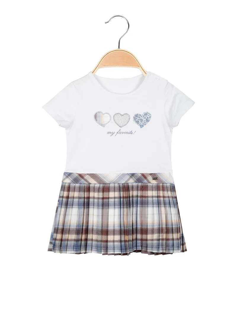 Completo 2 pezzi da neonata con vestito + giacca in jeans - marrone