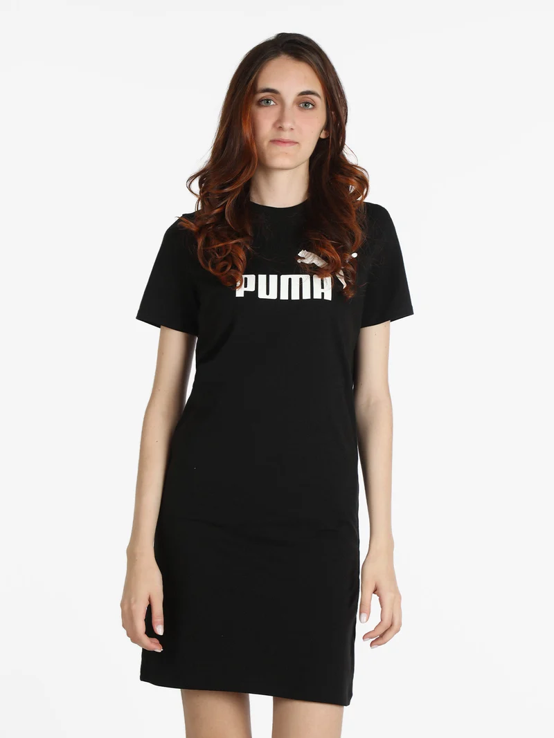 SLIM TEE DRESS Vestito in cotone donna manica corta - nero