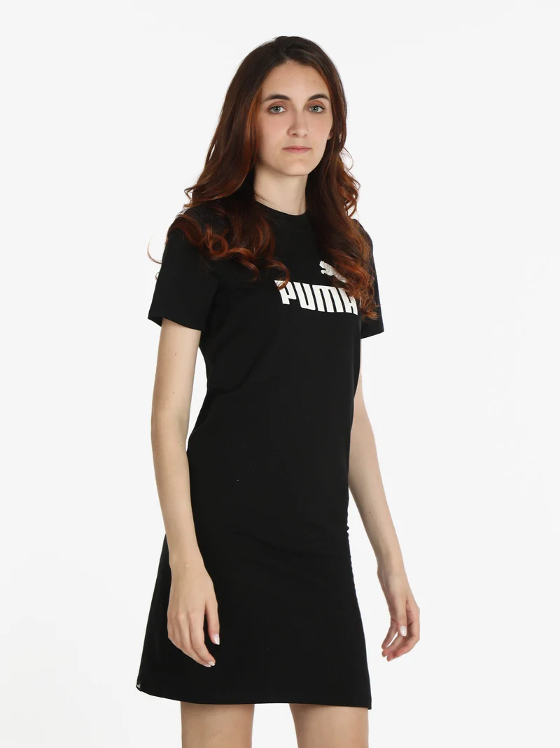 SLIM TEE DRESS Vestito in cotone donna manica corta - nero
