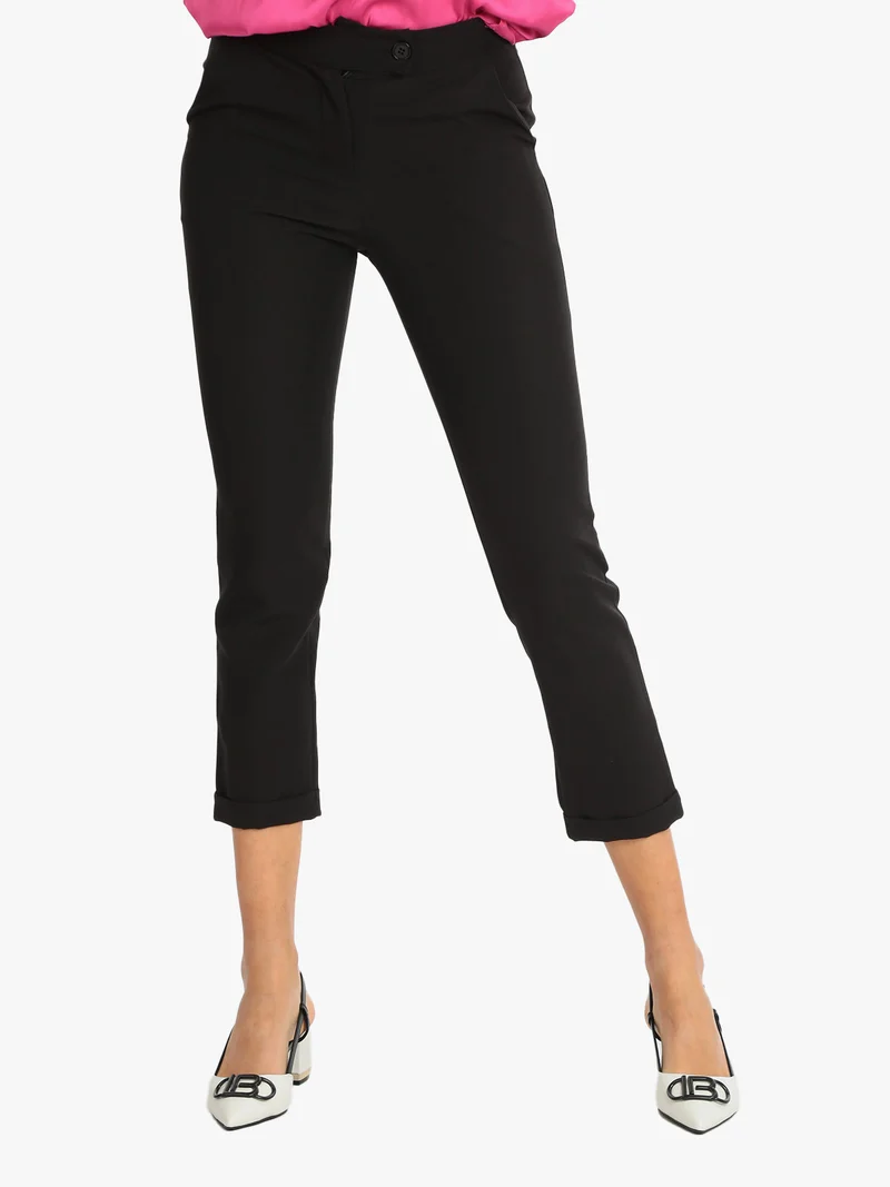 Pantaloni eleganti donna modello classico - nero