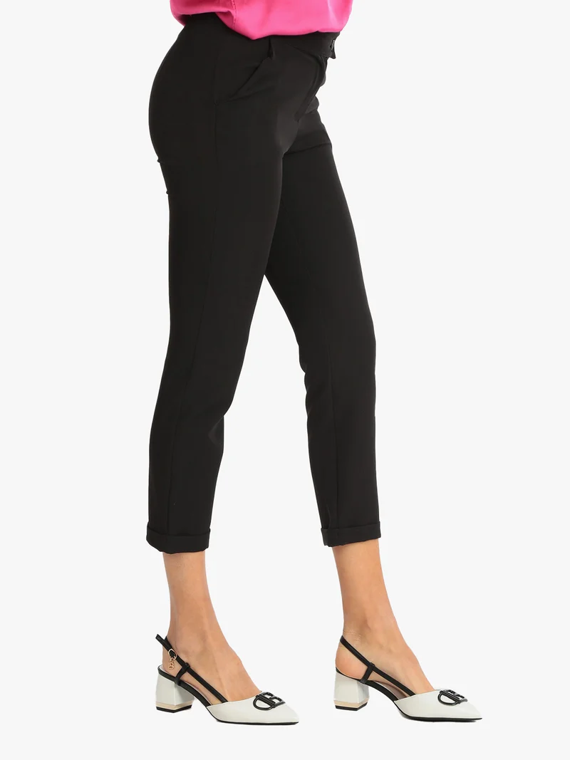 Pantaloni eleganti donna modello classico - nero