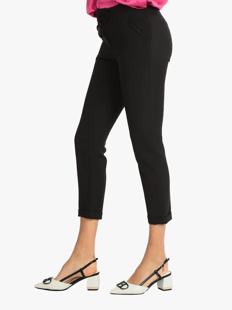 Pantaloni eleganti donna modello classico - nero