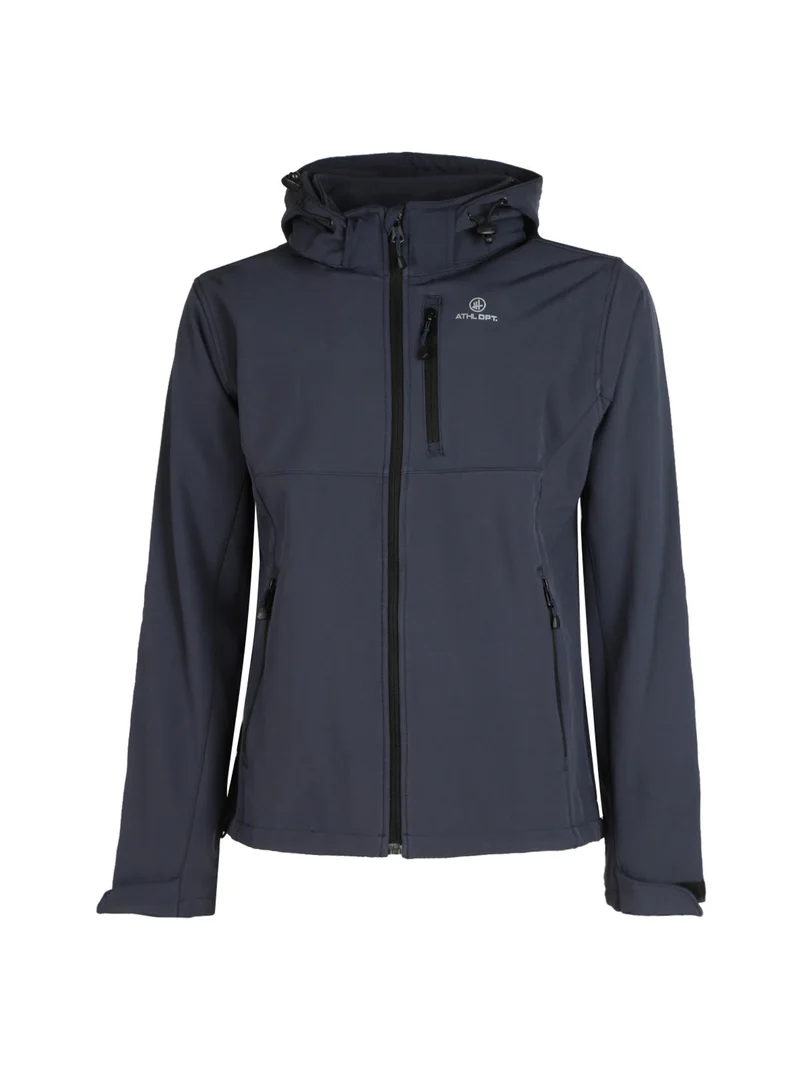 Giacca a vento da uomo con cappuccio - blu scuro