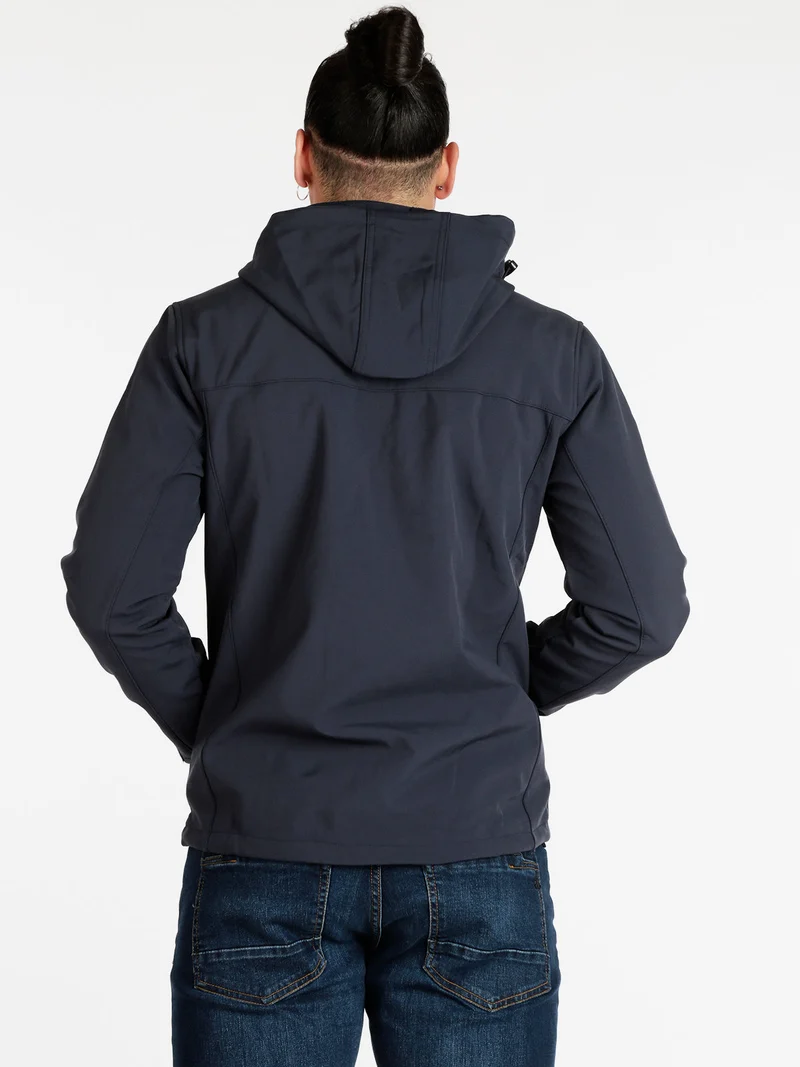 Giacca a vento da uomo con cappuccio - blu scuro