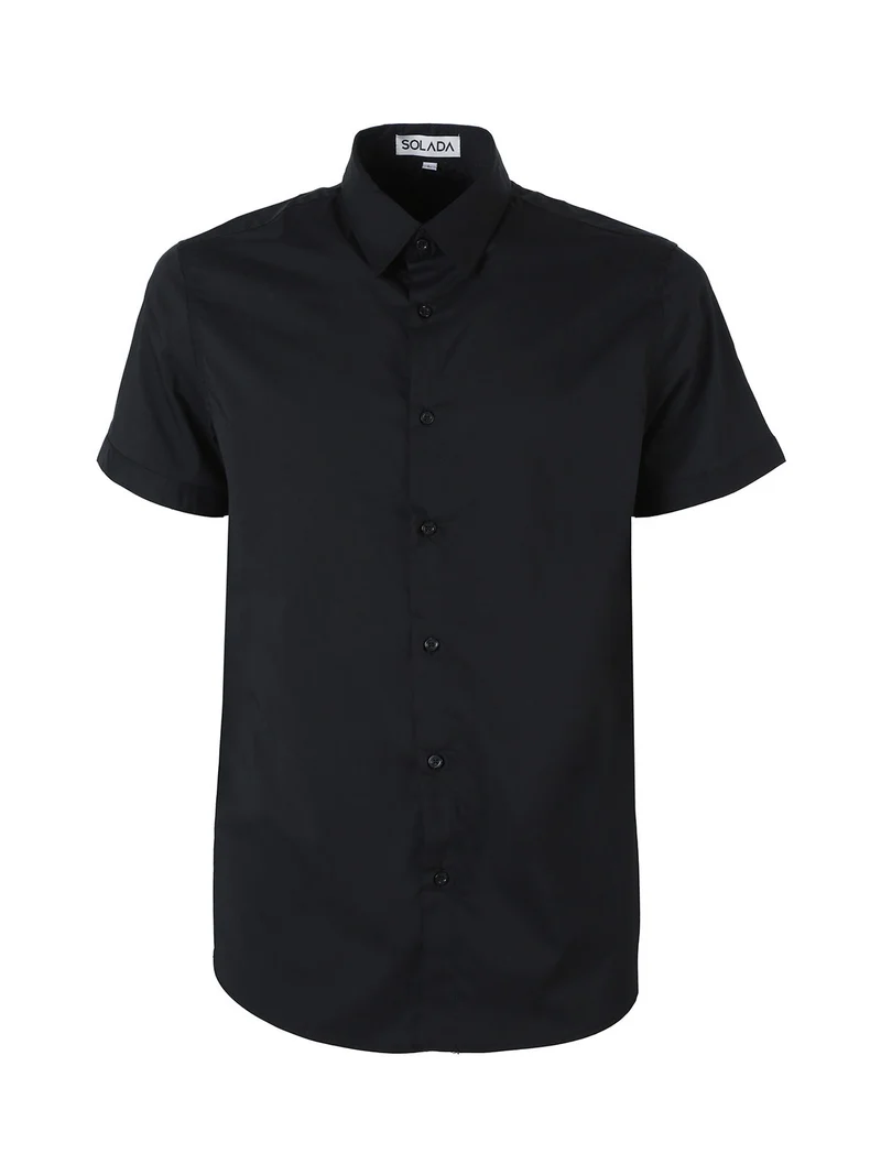 Camicia da uomo a maniche corte - nero