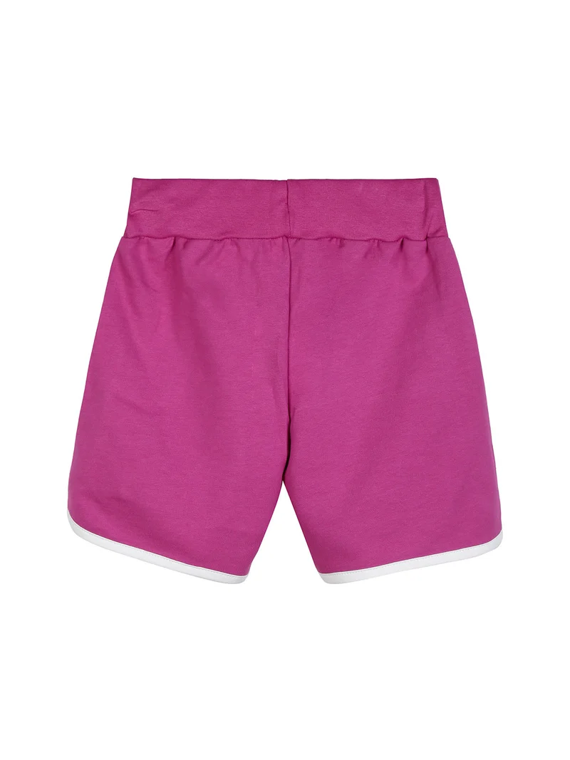 Shorts sportivi da bambina in cotone - fucsia