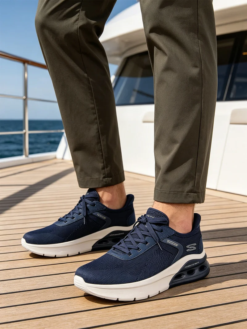 BOBS ARC WAVES 2.0 Sneakers da uomo glide-step - blu scuro