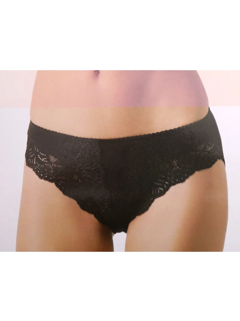 Slip donna con pizzo - nero