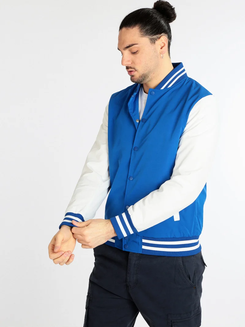 Giacca leggera da uomo modello bomber - blu
