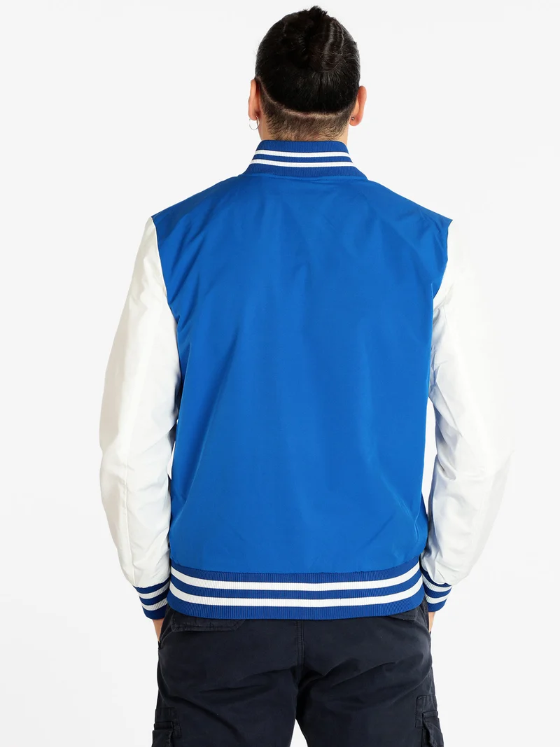Giacca leggera da uomo modello bomber - blu