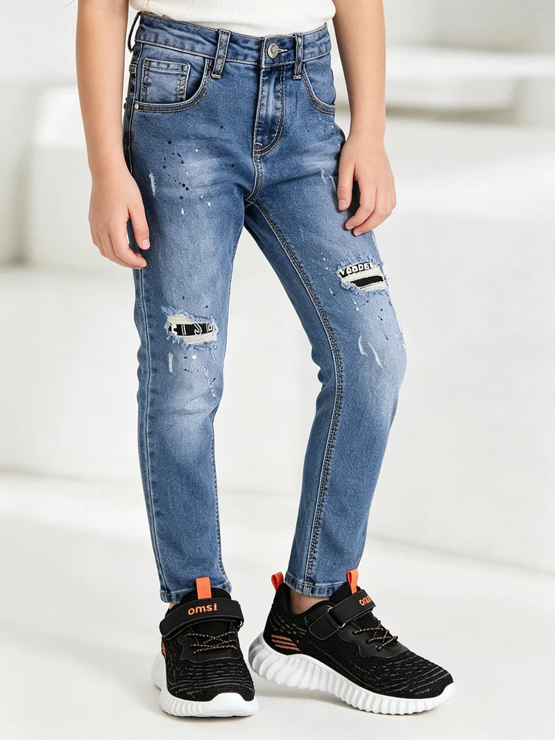 Jeans skinny da bambino con strappi - jeans