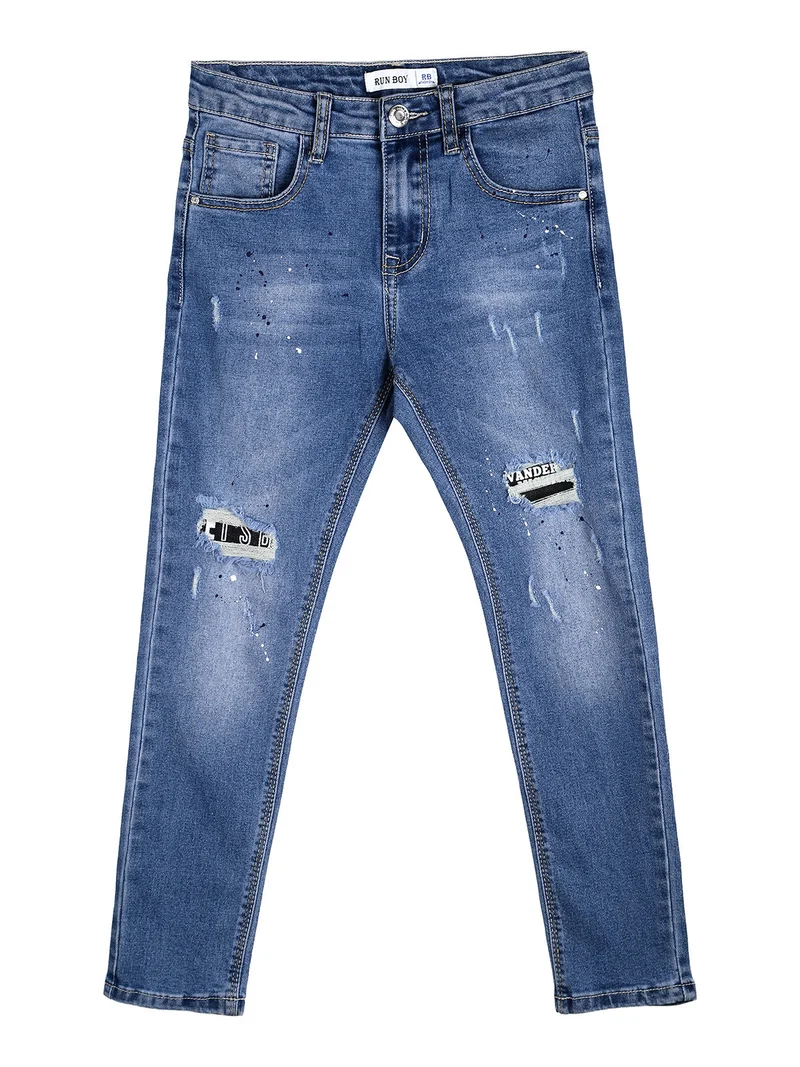 Jeans skinny da bambino con strappi - jeans