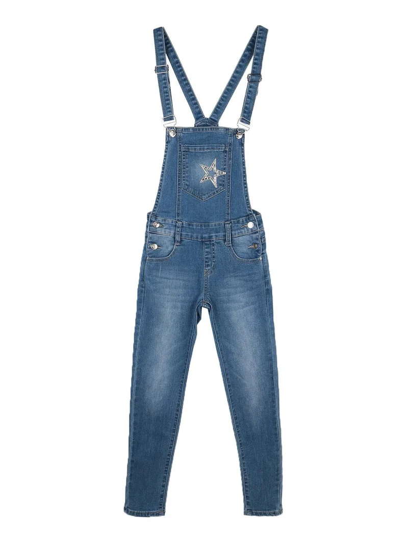 Salopette in jeans da bambina - jeans