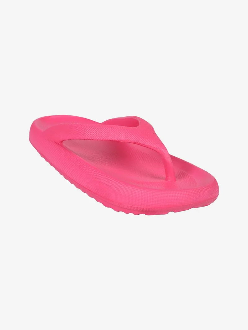 Infradito donna in gomma con suola rialzata - fucsia