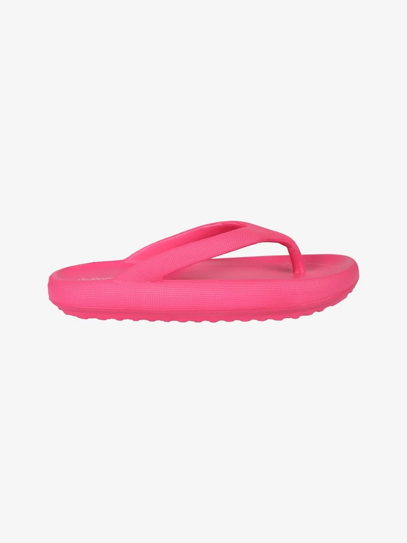 Infradito donna in gomma con suola rialzata - fucsia