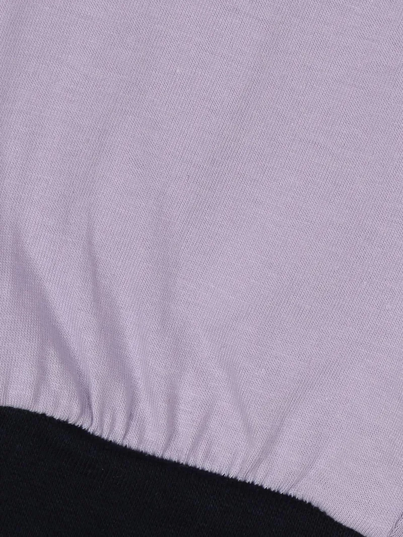Pigiama lungo in cotone - lilla