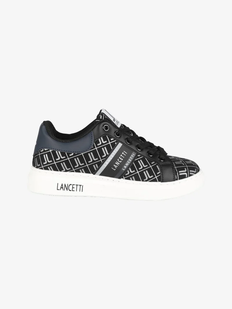 Sneakers da donna stringata con logo - nero