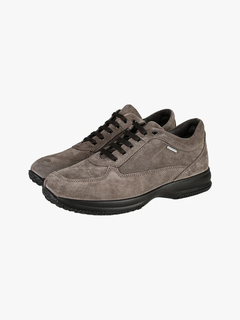 Sneakers da uomo in pelle scamosciata - fango