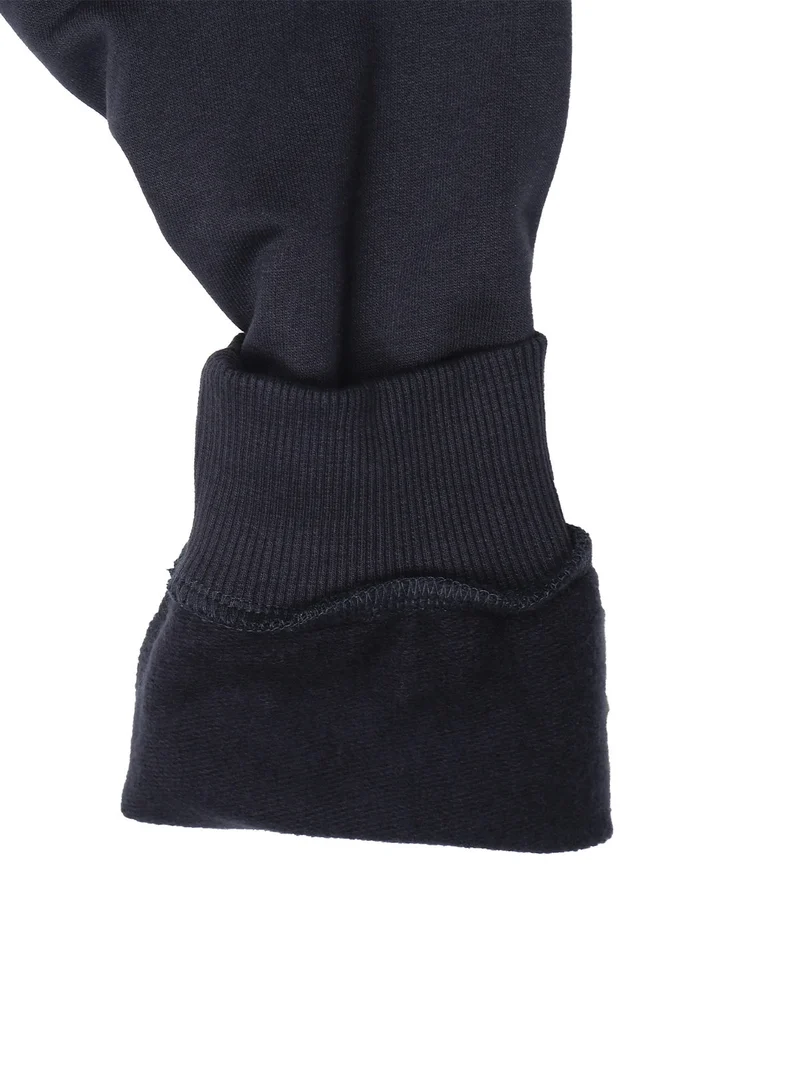 Felpa da bambino con cappuccio e tasche laterali - blu scuro