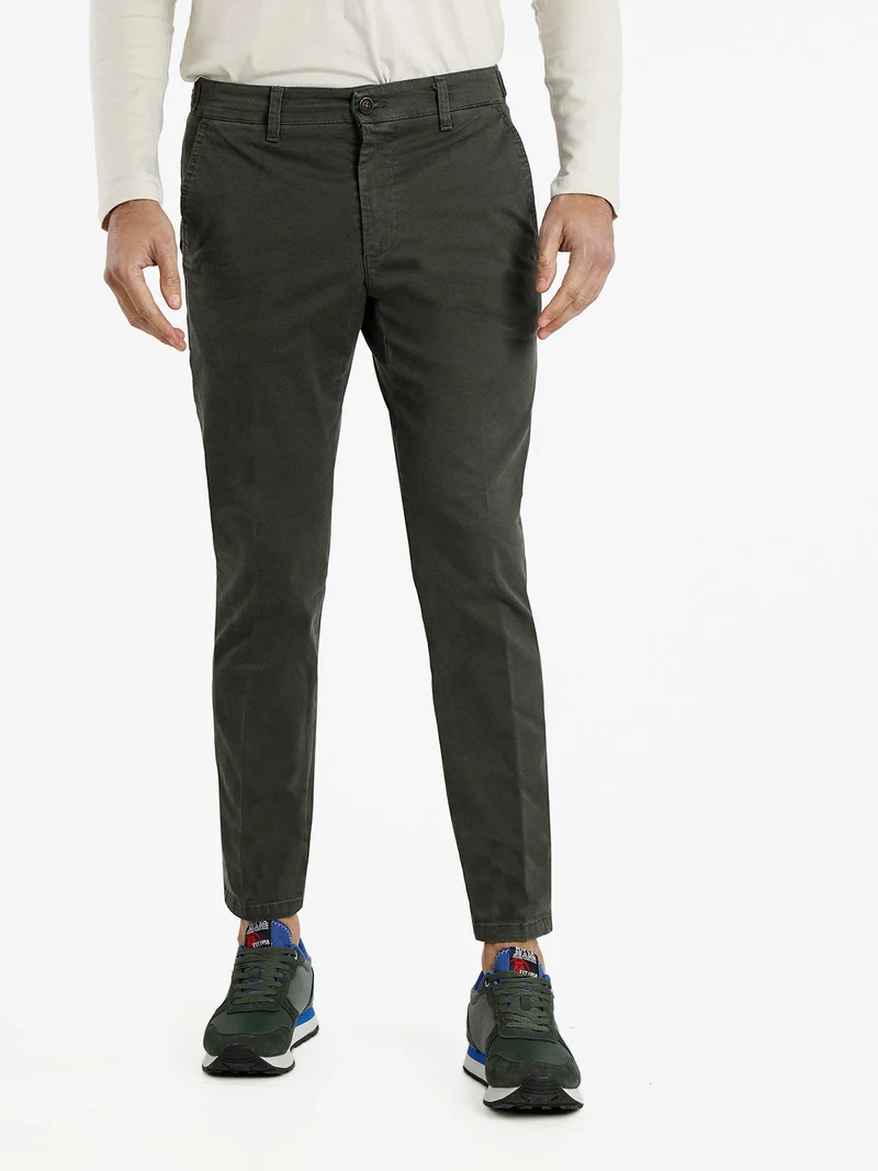 Pantaloni casual slim fit da uomo taglie grandi - militare
