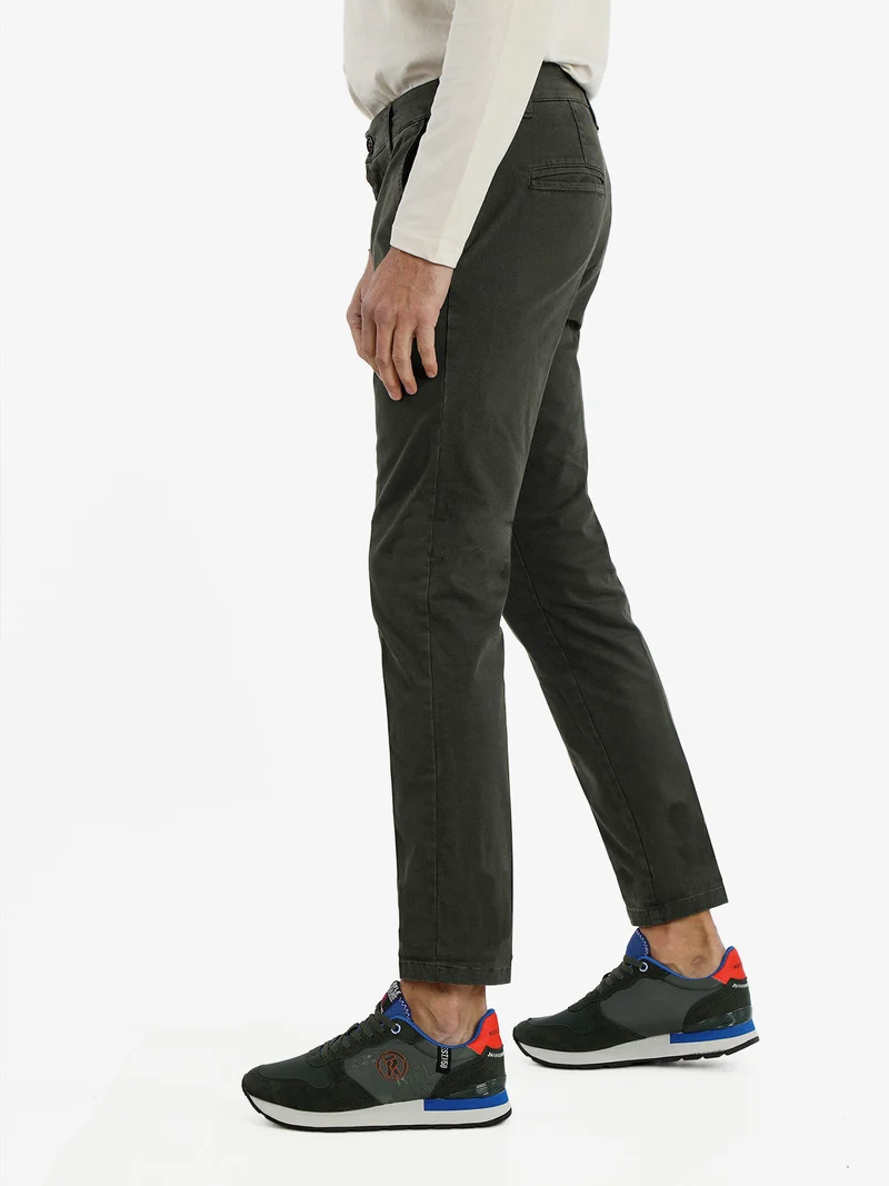 Pantaloni casual slim fit da uomo taglie grandi - militare
