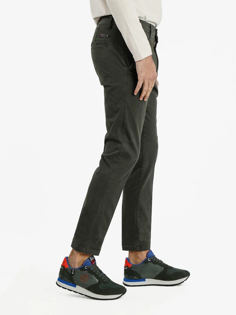 Pantaloni casual slim fit da uomo taglie grandi - militare