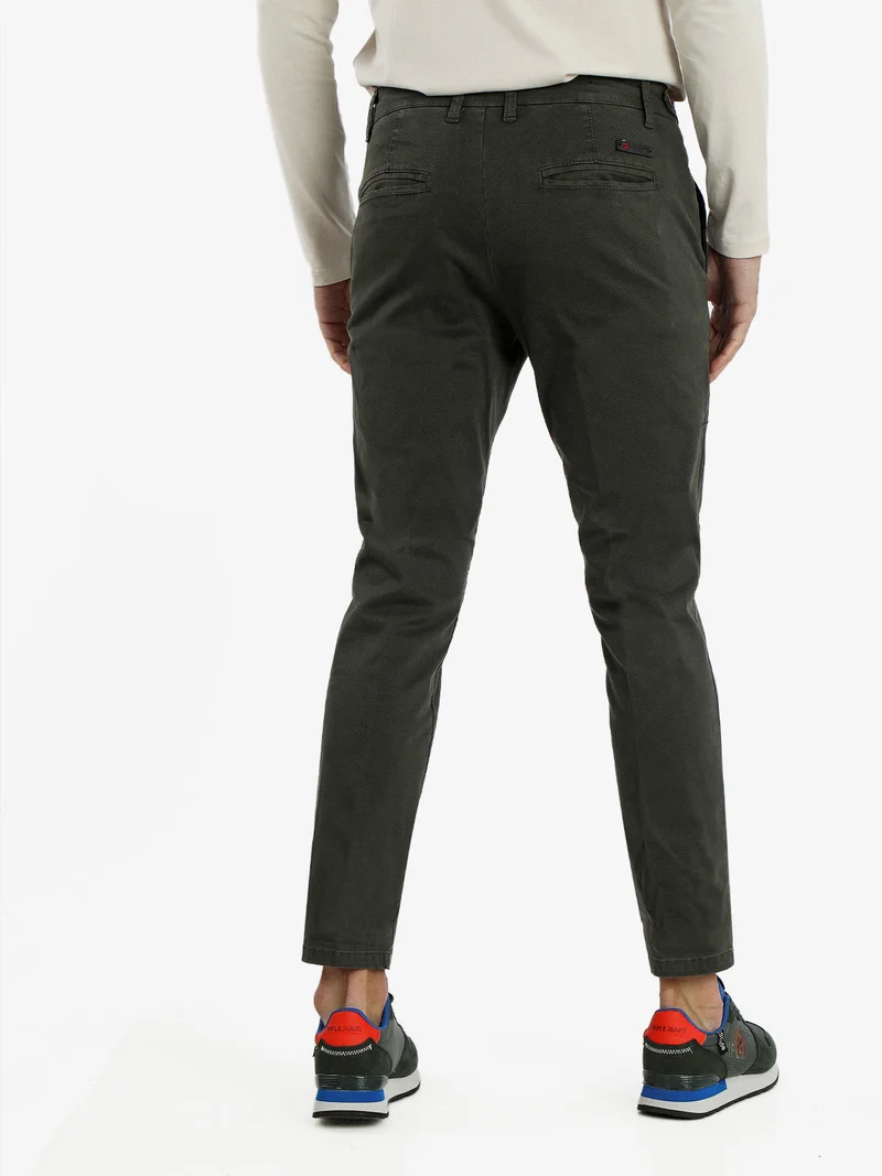 Pantaloni casual slim fit da uomo taglie grandi - militare