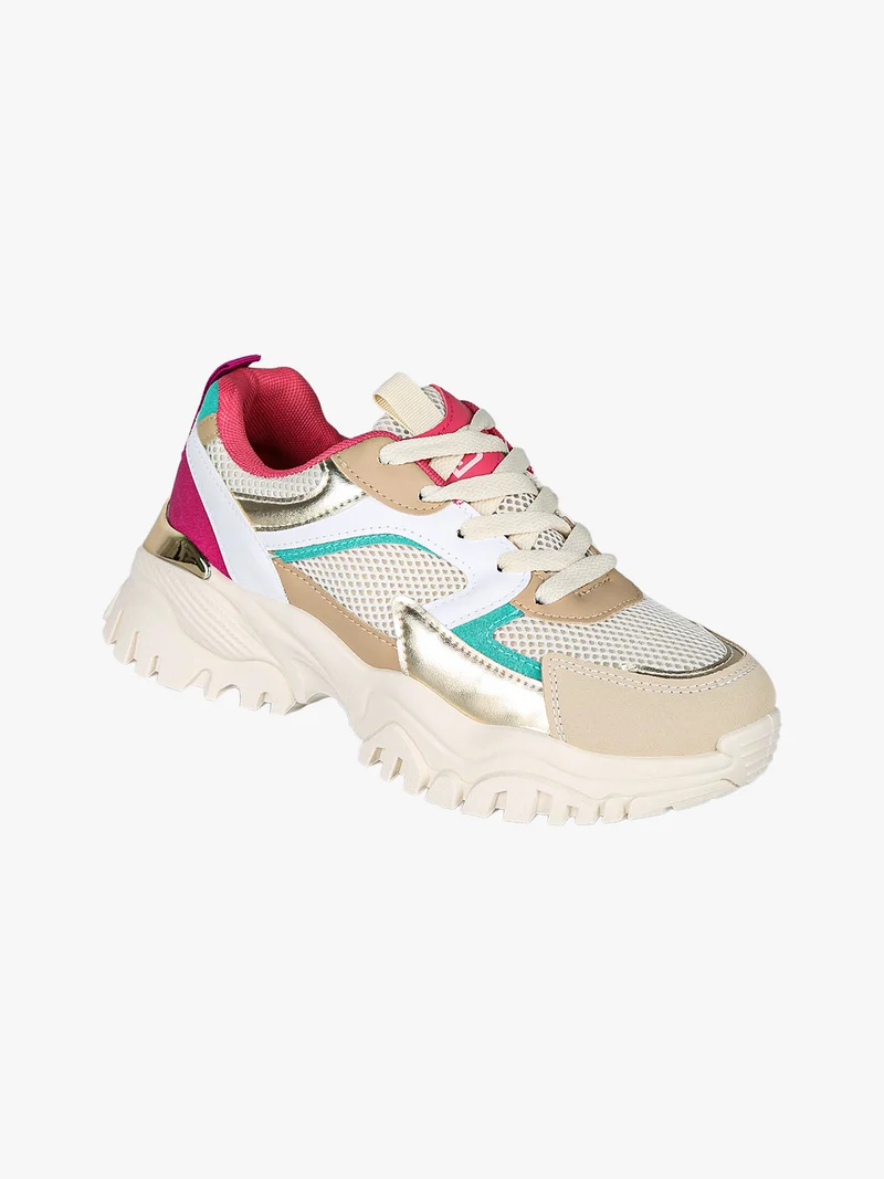 Sneakers stringate da donna - multicolore