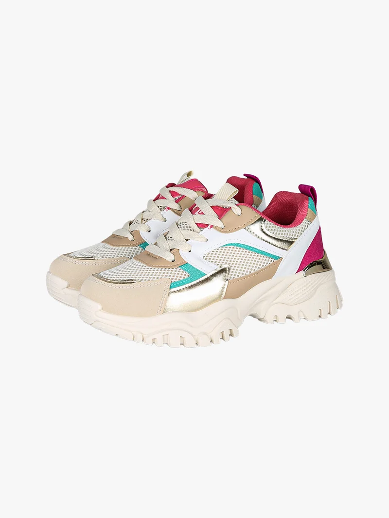 Sneakers stringate da donna - multicolore