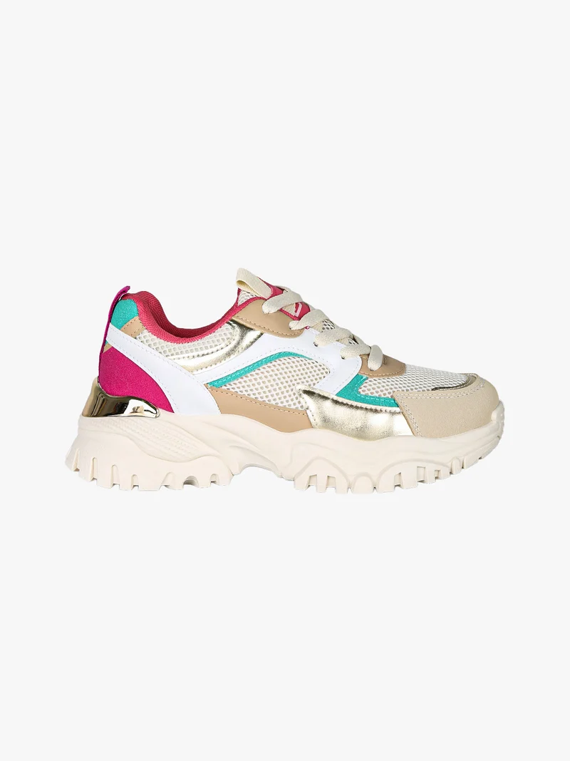 Sneakers stringate da donna - multicolore