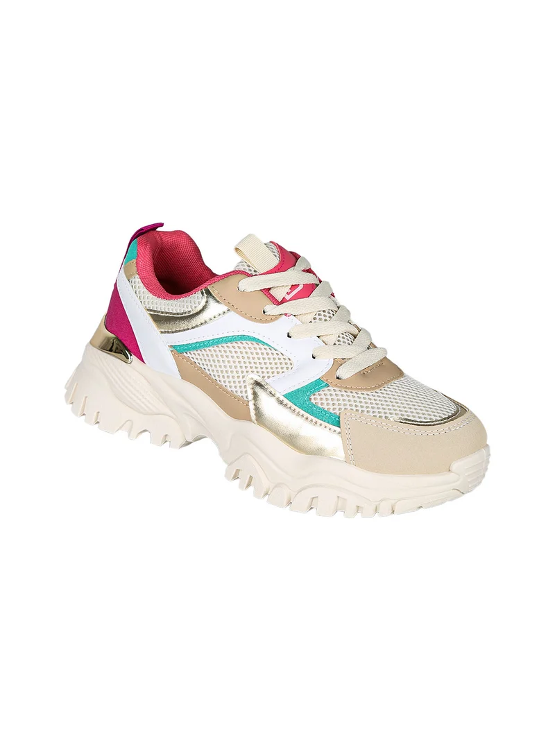 Sneakers stringate da donna - multicolore