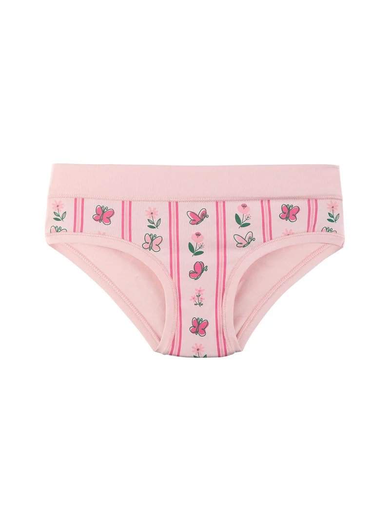 Slip in cotone da bambina con stampe - rosa
