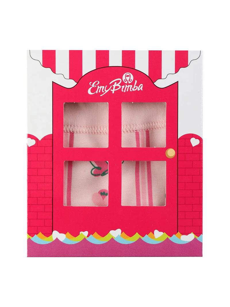 Slip in cotone da bambina con stampe - rosa