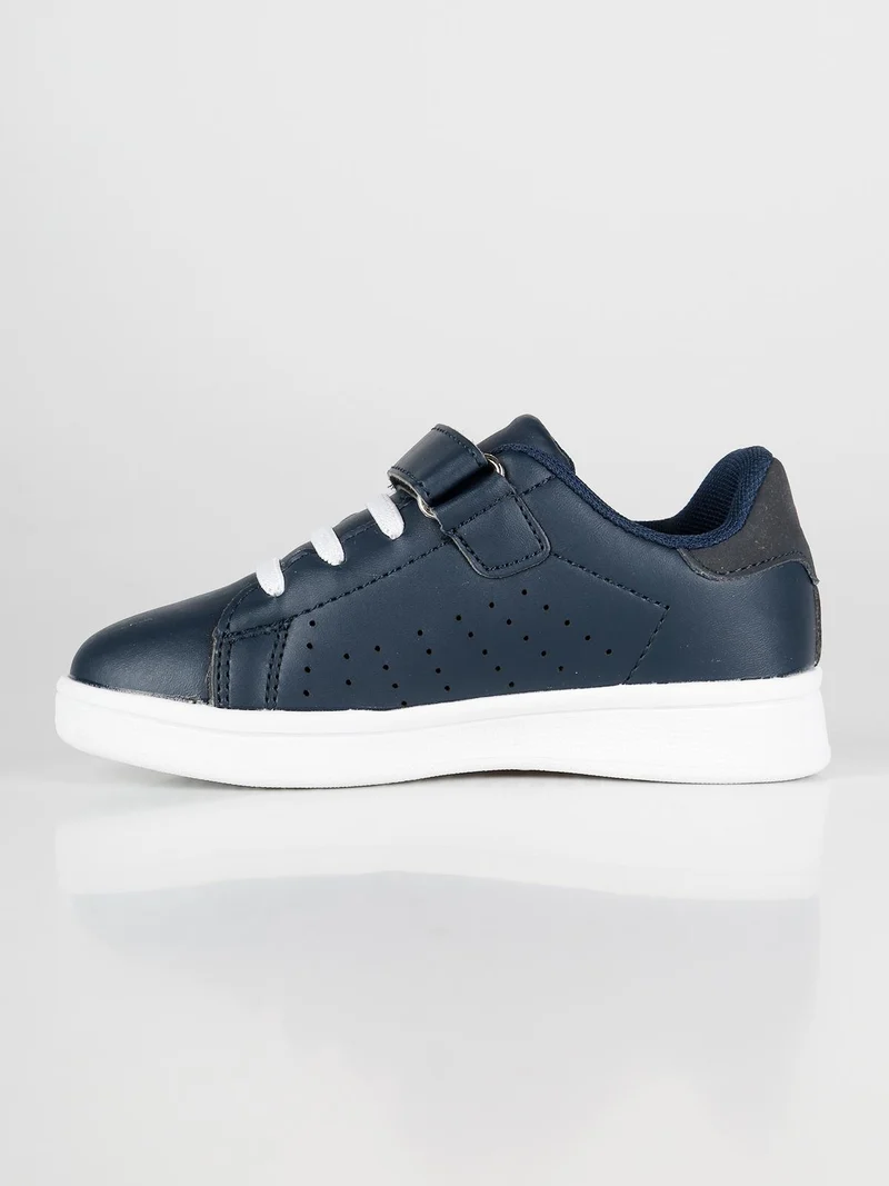 Sneakers basse con cinturino a strappo - blu