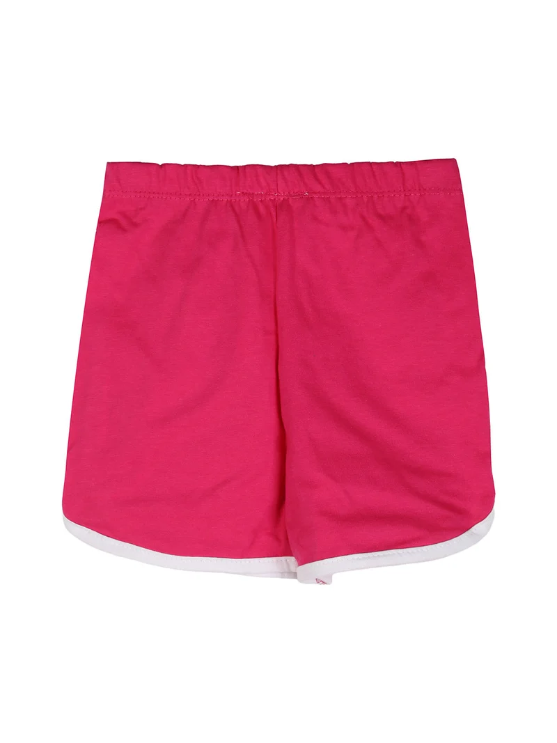 Completo corto da neonata 2 pezzi con t-shirt e shorts - bianco
