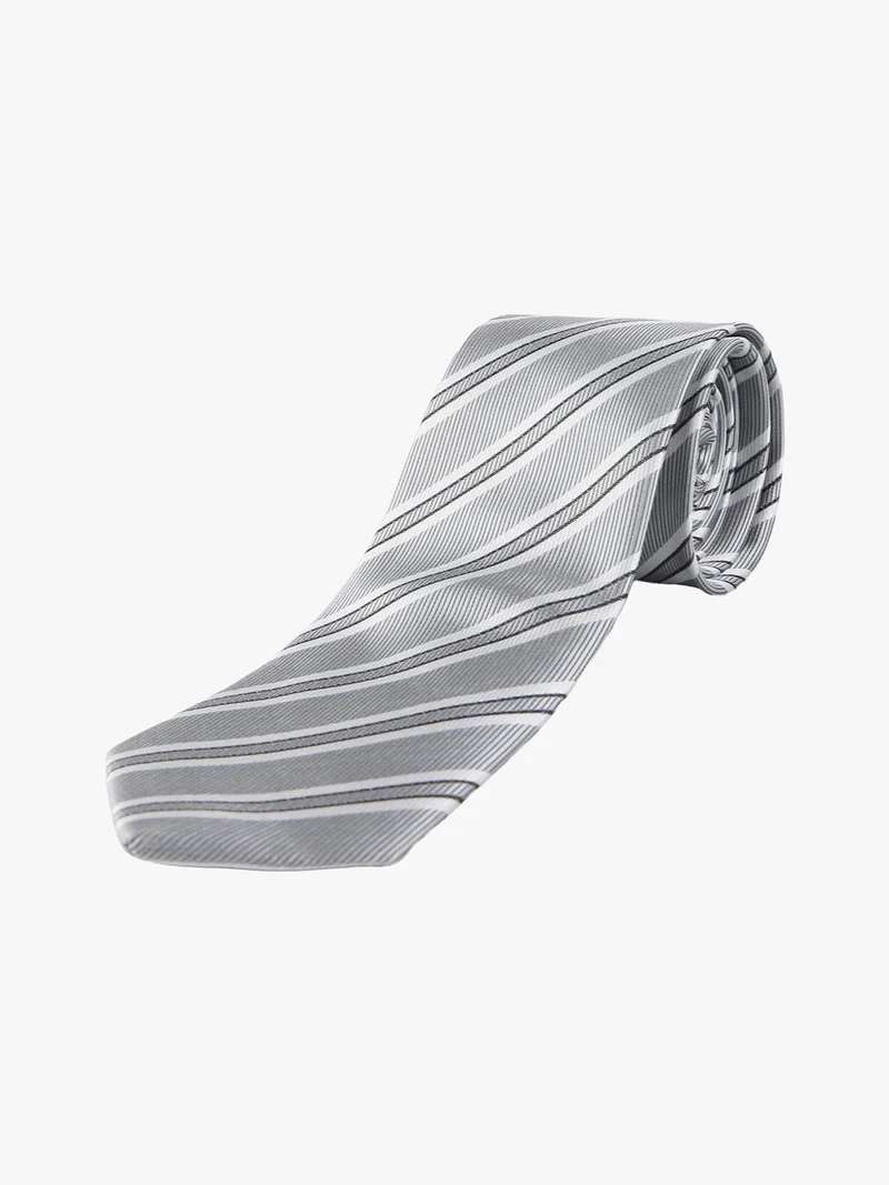 Cravatta classica da uomo con stampe - grigio chiaro