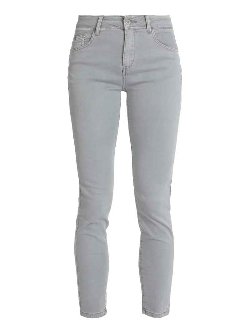 Pantaloni donna effetto push up - grigio chiaro