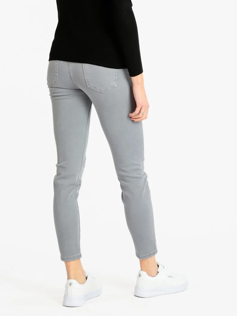 Pantaloni donna effetto push up - grigio chiaro