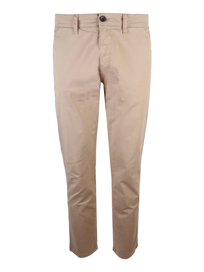 Pantaloni da uomo in cotone a vita bassa - khaki