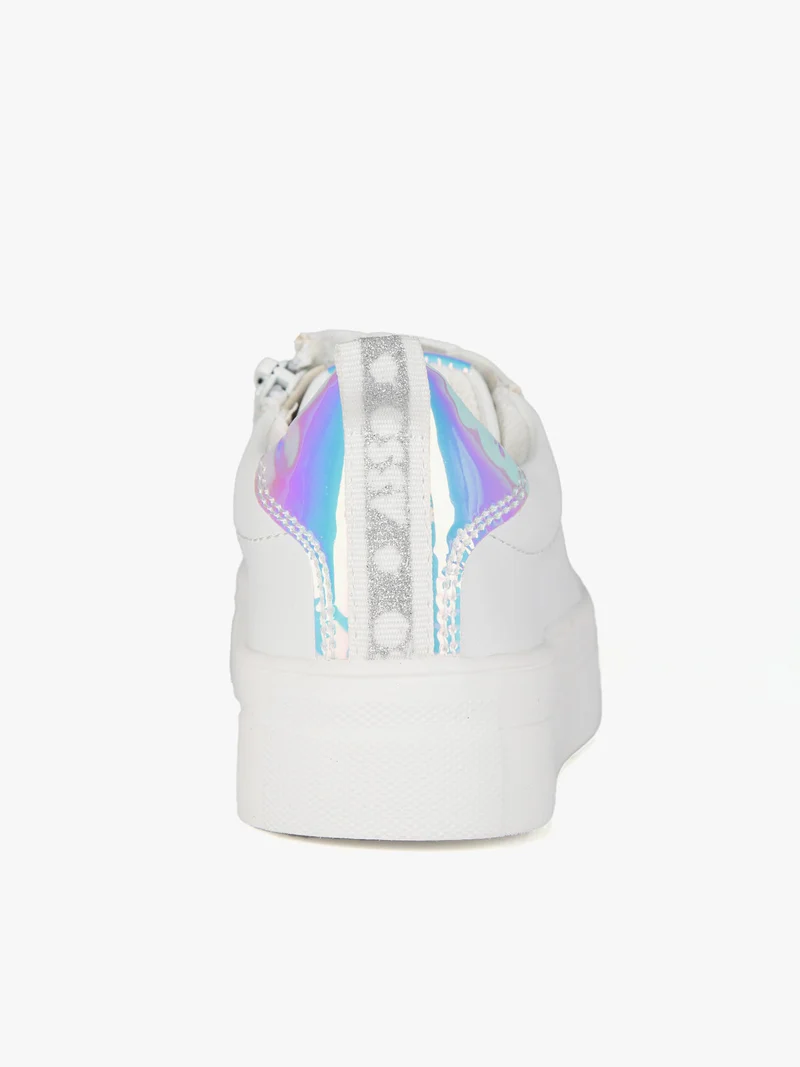 Sneakers stringate da bambina - bianco