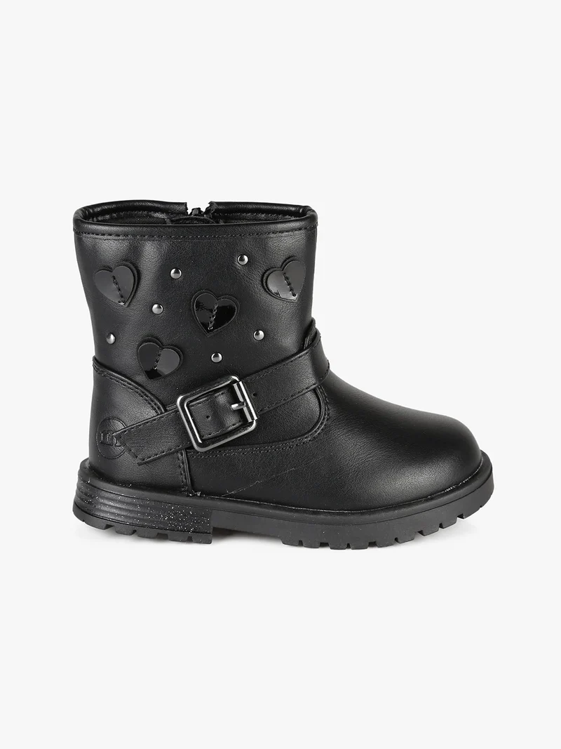 Stivaletti da bambina con zip - nero