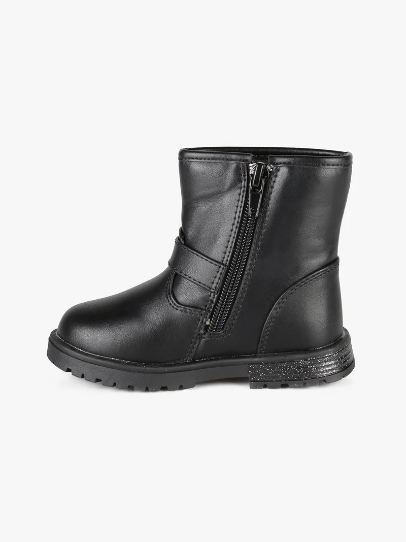 Stivaletti da bambina con zip - nero