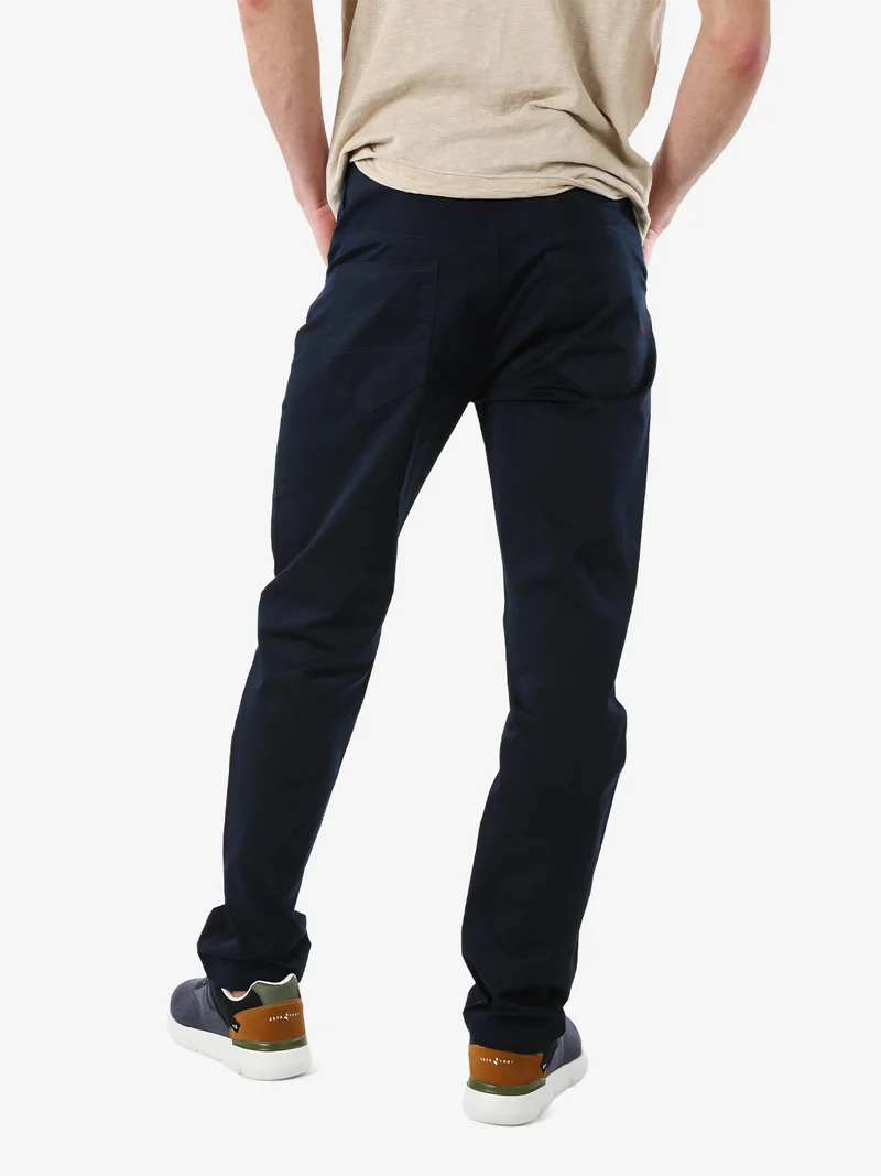 Pantaloni casual da uomo in cotone - blu scuro
