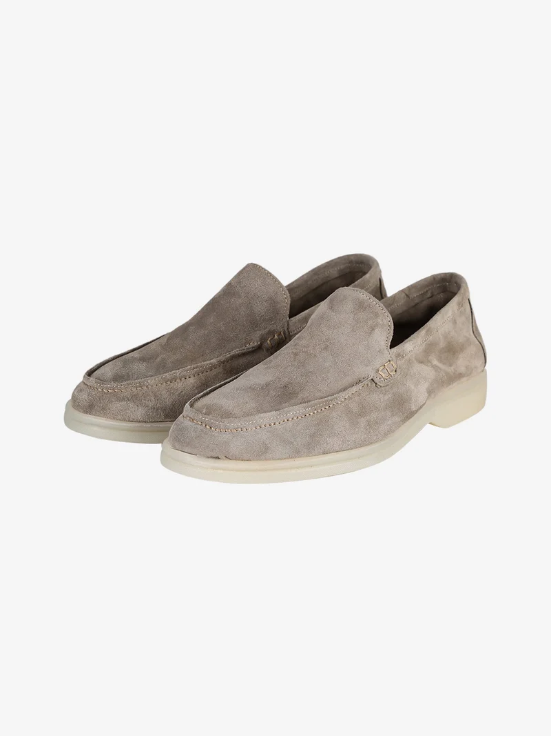 Mocassini da uomo in pelle scamosciata - taupe