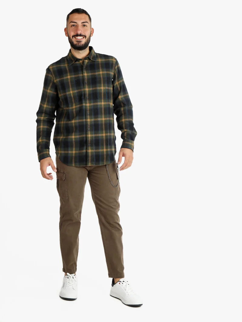Pantaloni cargo da uomo con catena - fango