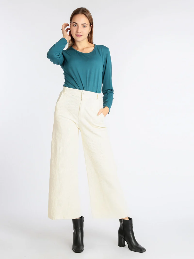 Maglia donna girocollo - ottanio
