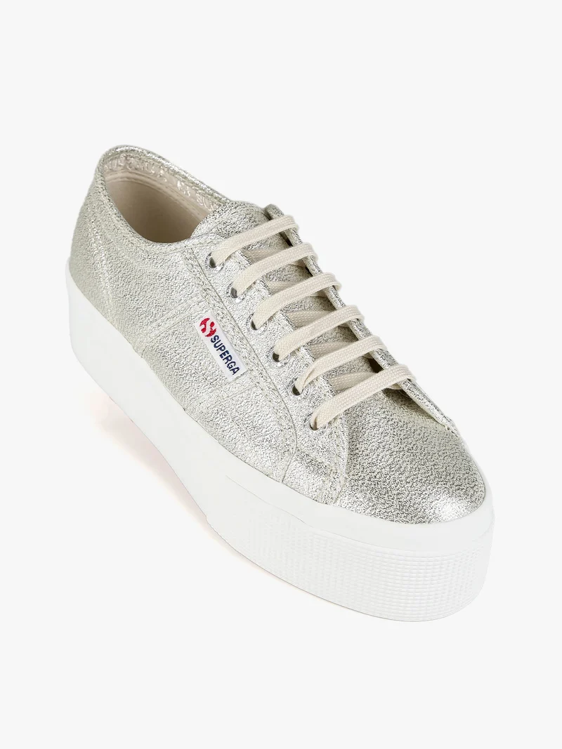 Scarpe in tela donna con platform 2790 LAME - champagne